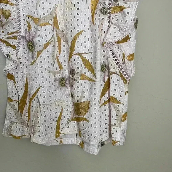 Ted Baker Adaale Cabana Ruffled Button Front Top - Picture 14 of 16